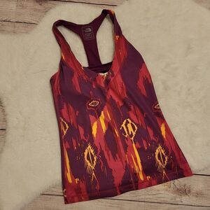 The North Face pink/purple/yellow racerback tank with built-in bra